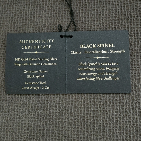 Hirajule Black🖤 Spinel Cushion Ring💍 - NWT - Picture 7 of 16